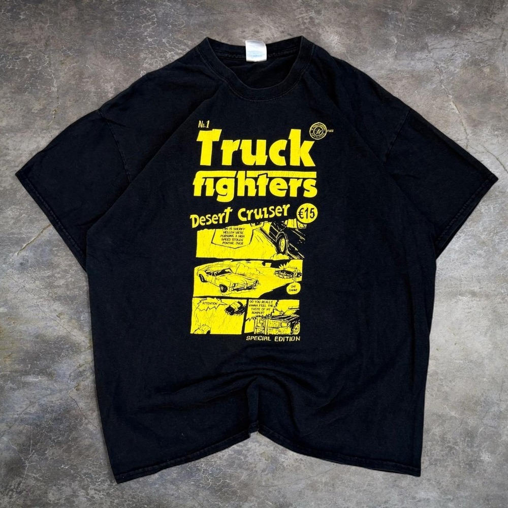 Vintage Truck Fighters Swedish Band Graphic Tee Men's Size XL Rock Grunge Y2K